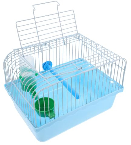 NOLITOY Bird Travel Cage Portable with Perch Food Tray and Water Dispenser | Parrot Carrier Travel Cage for Parrots and Budgies, Plastic and Iron, Bird Boxes for Small Birds