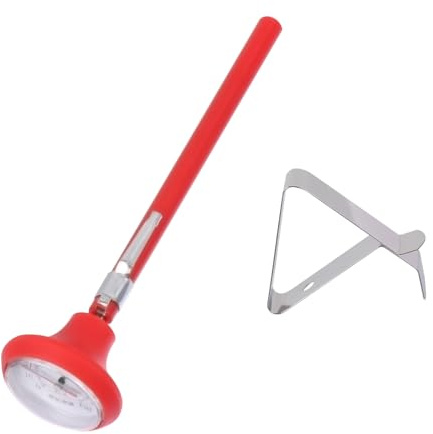 BEBEMOKO Termómetro De Cocina Con Clip De Acero Inoxidable Resistente Al Calor, Medidor De Temperatura Precisa Para Horno y Barbacoa, Práctico y Seguro Para Uso Doméstico
