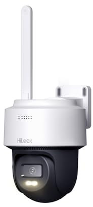 HiLook HIKVISION - Telecamera di sorveglianza per esterni, 4 MP (2560 × 1440), intelligente per esterni, con rilevamento del movimento, visione notturna (30 m), audio a 2 vie, slot per schede SD
