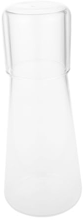 Gadpiparty Caraffa Raffreddante Spessa in Vetro Trasparente con Bicchiere Contenitore per Bevande per Casa Ufficio e Feste