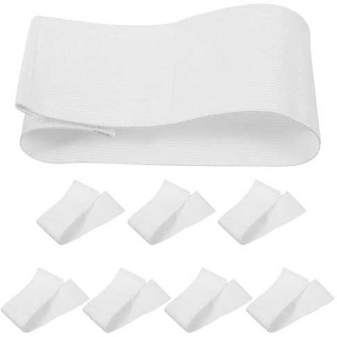 Abaodam 8 Pièces Brassards Blancs de Capitaine Bandeau de Bras Unisexe pour Sécurité et Événements Brassard Polyvalent pour Football Organisateurs et Leaders Activité