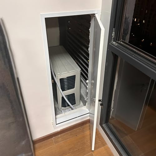 Åtkomstpanel för luftkonditionering, väggåtkomstpanel för gips, elinspektionslucka med nycklar, dold VVS-dörr i aluminium (22x26 tum/55x65 cm)
