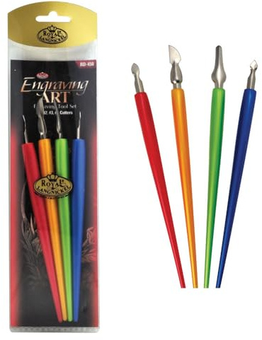 Royal & Langnickel RD450 Set de 4 Pièces d'outils de gravure