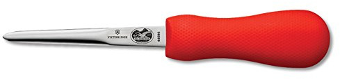 Victorinox -Oyster Knife 4-Inch Boston Style Blade, Red SuperGrip Handle