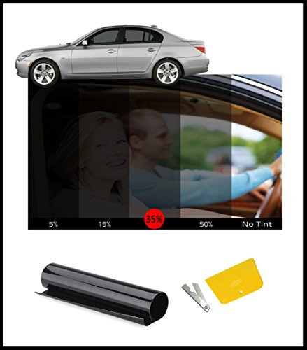 Flexzon Kit film teinté pour vitre de voiture Teinte noir/fumé 35 % fumé 76 cm x 3 m