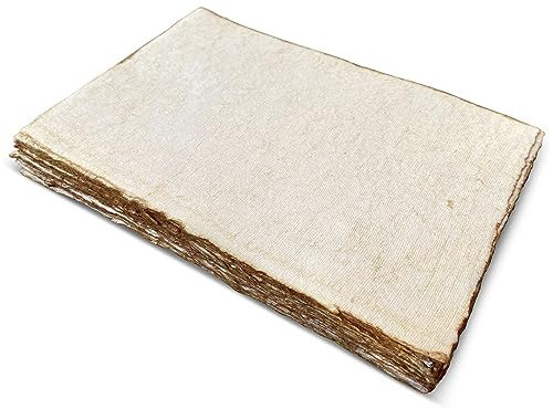 Wanderings A4 Handgemachtes Vintage Büttenpapier - 21x30 cm - 50 Leere Blätter - Schreiben, Kunst, Handwerk - Großartig Für Gemälde, Einladungen, Briefe - Dickes 150 gsm Recycling-Baumwollpapier`