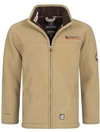Geographical Norway UREKA Homme Veste Polaire Chaud teddyfell Doublure GR. S-XXXL - Chameau, XXL
