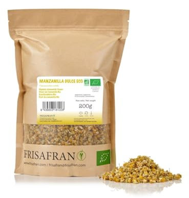 FRISAFRAN | Infusión de Manzanilla Natural Bio 200g | Flor Ecológica | Tisana Digestiva y Relajante | Origen Europa
