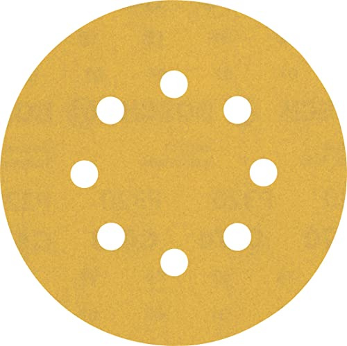 Bosch 50x EXPERT C470 Schleifblatt mit 8 Löchern (für Farbe auf Holz, Hartholz, Ø 125 mm, Körnung 320, Professional Zubehör Exzenterschleifer, Schwingschleifer)