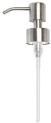 Mebamce Soap Dispenser 304 Stainless Steel Pump Head 28/400 (26 mm - 28mm) Neck Size Replacement for Kitchen Bathroom (Silver)