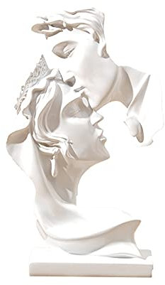 JXCBXJ Couples Kiss Sculpture,Abstract Art Couple Sculpture Home Furnishing Resin Statue Decoration Romantic Statue Used for Home Decoration, Wedding, Gift.