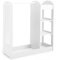 GYMAX Kids Dress up Storage, Wooden Children Wardrobe with Mirror, Clothes Rail and 4-Tier Shelves, Toddlers Closet for Girls Boys Bedroom (White)