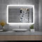 MIQU 600 x 500 mm Bathroom LED Mirror Large Rectangle Illuminated Backlit Vanity Wall Mounted Mirror with Touch Sensor & Cold Light for Bath, Living Room