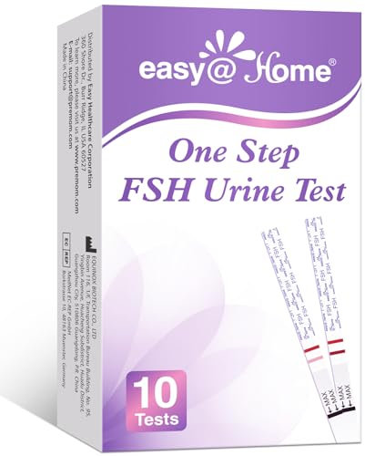 Easy@Home 10 FSH Test Strips: Rapid Visual Result for Qualitative FSH Detection Menopause Test