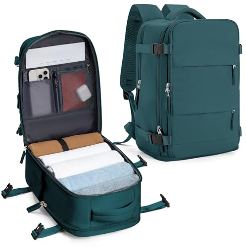 SZLX Zaino Ryanair 40x30x20 Donna Zaino da Viaggio 40x30x20 Wizzair Bagaglio a Mano Uomo per Laptop da 14 Pollici Borse da Cabina Easyjet con Porta Scarpe