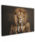 MuchoWow© Wandbilder Groß 120x80 cm XXL Schlafzimmer Home Deko Wohnung Bild Wohnzimmer Fotoleinwand Wand Bilder Leinwand Wall Decor Vintage - Löwe - Anzug - Tiere - Dunkel