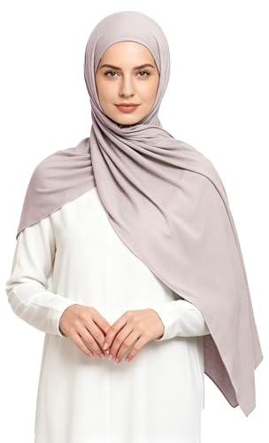 Lina & Lily Hijab Femme Musulmane, Foulard de Tête, Tissu en Jersey Modal Opaque, Maxi 180 X 80cm