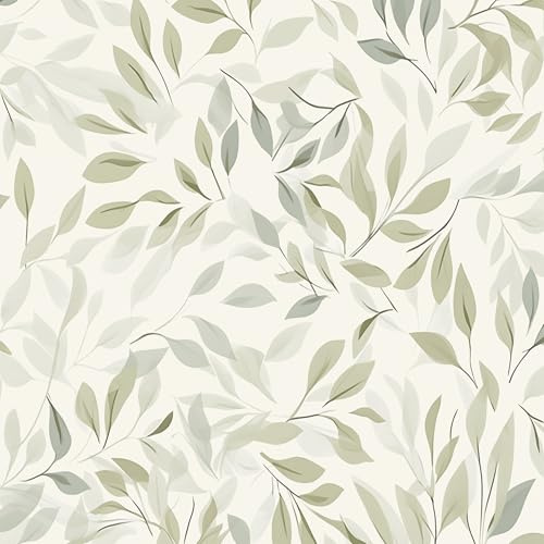 myforHD Carta da Parati Autoadesiva Fiore Foglia Vintage 44cmx600cm Decorativo Sfondo Carta da Parete Adesivo Vinile Soggiorno Camera Da Letto