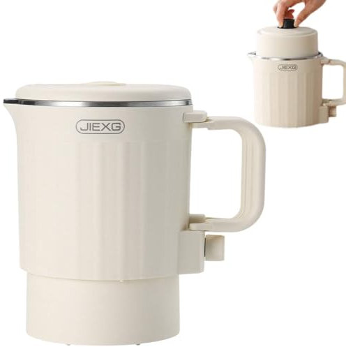 Small Portable Electric Kettle, 0.8L Foldable Mini Travel Electric Kettle, 304 Stainless Steel Multifunctional Collapsible Electric Cooker Pot, Mini Hot Water Boiler Heater