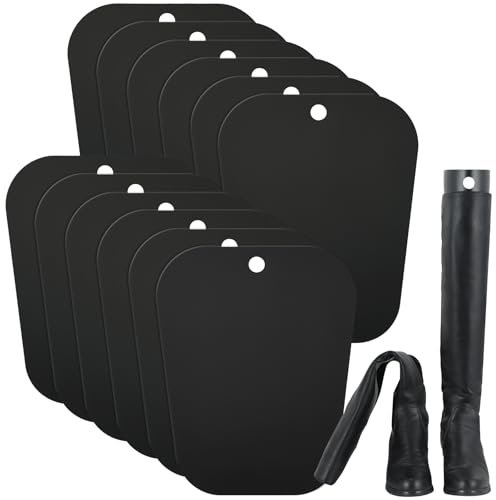 FLKQC 6 Pairs (12 Pieces) Tall Boot Shapers – 12 Inch Reusable Inserts to Prevent Bending, Creasing & Maintain Shape for Women and Men Boots