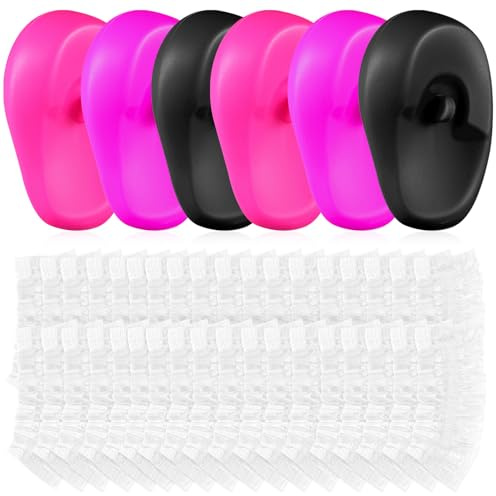 GALPADA Protezione Orecchie per Tinture Chioma in Silicone 3 Paia 200 Copri Orecchie Monouso per Doccia e Salone Cuffie Leggere e Comode per Parrucchieri e Uso Bagno