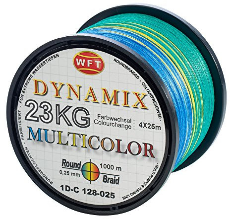 WFT Round Dynamix KG Multicolor 1000m geflochtene Schnur, Durchmesser:0.16mm