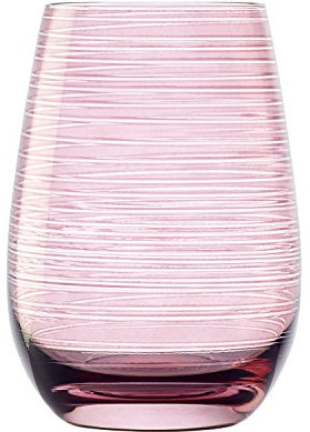 Stölzle Lausitz Bicchieri Acqua Twister Lilla – Set 6 Bicchieri 465 ml in Cristallo Senza Piombo – Bicchieri Moderni per Acqua Succo Cocktail – Lavabili in Lavastoviglie e Resistenti – Made in Germany