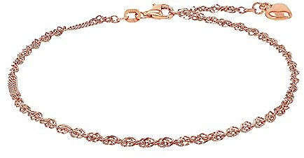 amor Fußkette für Damen, Sterling Silber 925, Herz