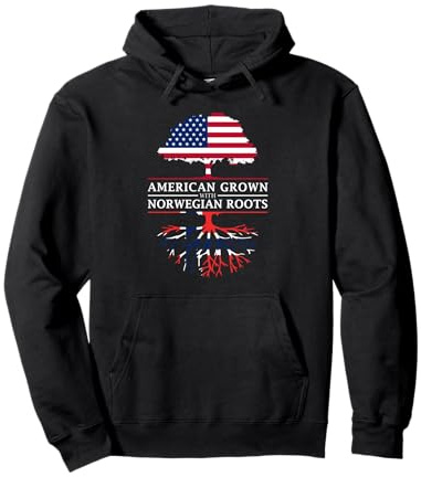 American Grown with Norwegian Roots - Norway Pullover Hoodie