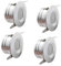 Yangtek 4 mini spots encastrés à LED en aluminium avec lumière blanche chaude de 3 W mini spots encastrés plafonniers de plafond Incl.Seperated Transformateur