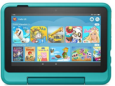 Kid-Friendly Case for Fire 7 tablet | Only compatible with 12th generation tablet (2022 release), for ages 6+, Hello Teal