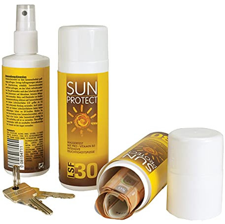 Boîte de rangement pour lait solaire, cachette de l'argent - Coffre-fort de plage