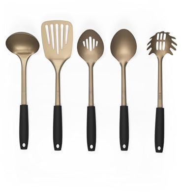 Russell Hobbs 5 st köksredskapssats RH02170BEU7 Opulence, non-stick, slitsad sked, serveringssked, slitsad spatel, spaghettisked och skopa