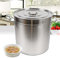 KOLHGNSE Kochtopf Suppentopf mit Deckel 35/50/70 Liter Gulaschkessel Campingkochtopf Edelstahl Topf Kochtopf, Dicke 0.4 mm (35L) Silber