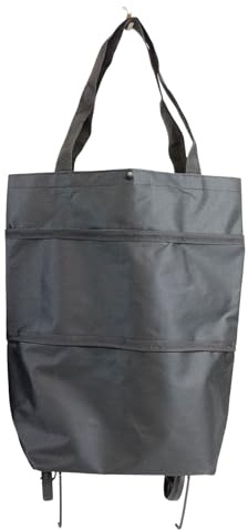Bolsa de la compra con ruedas plegable, 2 en 1 bolsa con ruedas y bolsa de transporte portátil, bolsa de la compra pequeña colgante, bolsa de la compra reutilizable para el hogar y el supermercado