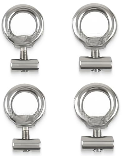 KOLZEMV Lot de 4 butoirs d'auvent en acier inoxydable, accessoires camping car, Kit de blocage pour store de camping - Accessoires pour rail de passepoil pour caravane, camping-car, bateau