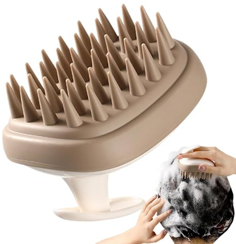 Kopfhaut-Massagegerät, Shampoo-Bürste, doppelseitiger Kopfhautschrubber mit weichen Silikonborsten, Haarmassagegerät für nasses oder trockenes Haar, Kopfhautmassage