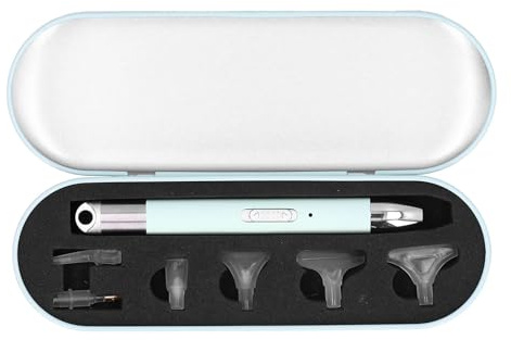 Pluma Perforadora Pintura Diamante Punta Luminosa Recargable USB Para Diamantes Punto Cruz (Caja de bolígrafo