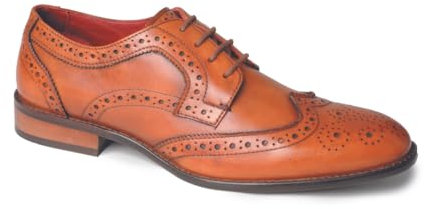 Catesby P138 - Zapatos de cuero para hombre, zapatos brogue, zapatos formales de boda, extra acolchados para hombre, Brown, 42 2/3 EU