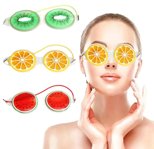 JEYORZY 3 Piezas Máscara para Ojos, Máscara refrescante de gel para los ojos, Máscara Refrescante para Ojos, Reutilizable Antifaz para Ojos Fríos, Antifaz Frio para Ojos, para aliviar la fatiga ocular