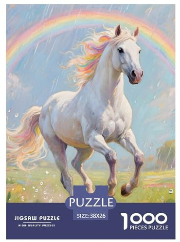 Horse Jigsaw Puzzles for Adults Gifts 1000 Pieces Challenging Games Home Decoration Brainteasing Animals Jigsaw Puzzle for Adults 38x26cm/1000pcs