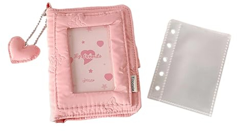 Álbum de fotos pequeño de 3 pulgadas, con inserciones extraíbles, diseño minimalista, organizadores de fotos de viaje, carpeta de 5 anillas, libro reutilizable, página de inserción de álbumes de