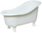 Deko Badewanne Kunststoff weiß 26x13x14cm Ideal für Geschenkideen