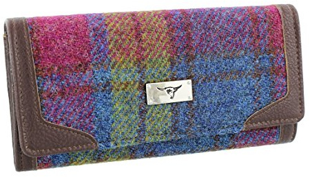 Glen Appin Harris Tweed Ladies Bute Fold-Over Purse LB2000 (Colour46 Multi Tartan)