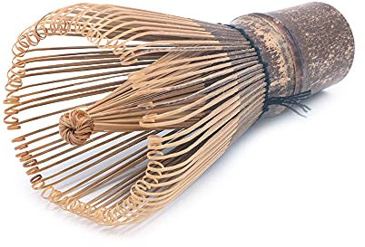 ANCLLO Fouet en bambou noir Chasen Matcha Outil de cérémonie du thé japonais 80-85 dents