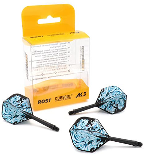 CUESOUL ROST Integrierter Dartschaft und Flights Standardform, mit Design mit Vier mythologischen Symbolen, 3er-Set