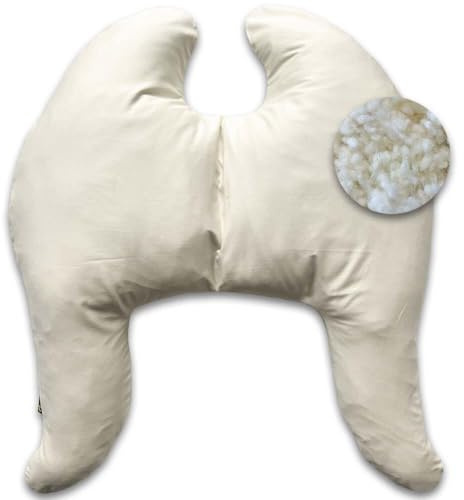 MeroWings Flügelkissen Classic Bio Baumwoll Satin - mit Schafschurwolle Innenkissen
