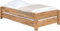 WOODLIVE DESIGN BY NATURE Massivholz Gästebett Stapelbett Twin in Kernbuche massiv (90 x 200 cm) inklusive 2X Lattenrost verstellbar