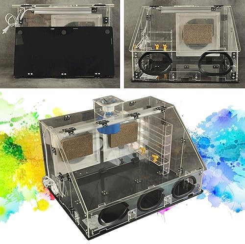 MaxtiL Cabina de Pintura Plegable para Piezas de Modelo, Ventiladores de Escape Dobles, Cabina de aerografía Modelo artístico, Cabina de Pintura de Cobertura Total de 360° para Todo el Trabajo