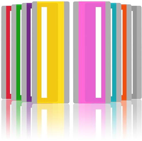 16 Pieces Professional Dyslexia Coloured Reading Overlays And Window Reading Ruler Overlays - Dyslexia Aids and Visual Stress Specialists (Mixed Colors)